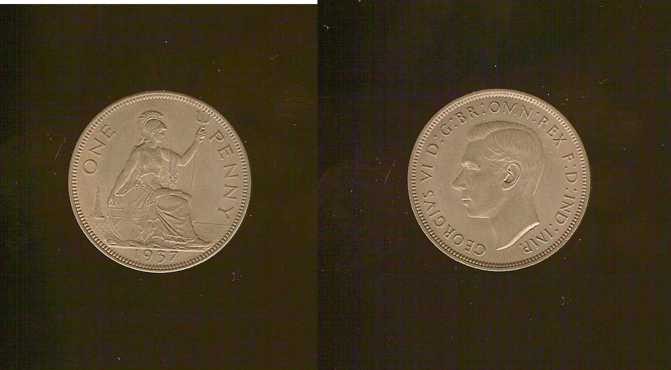 ROYAUME-UNI 1 penny 1937 SPL